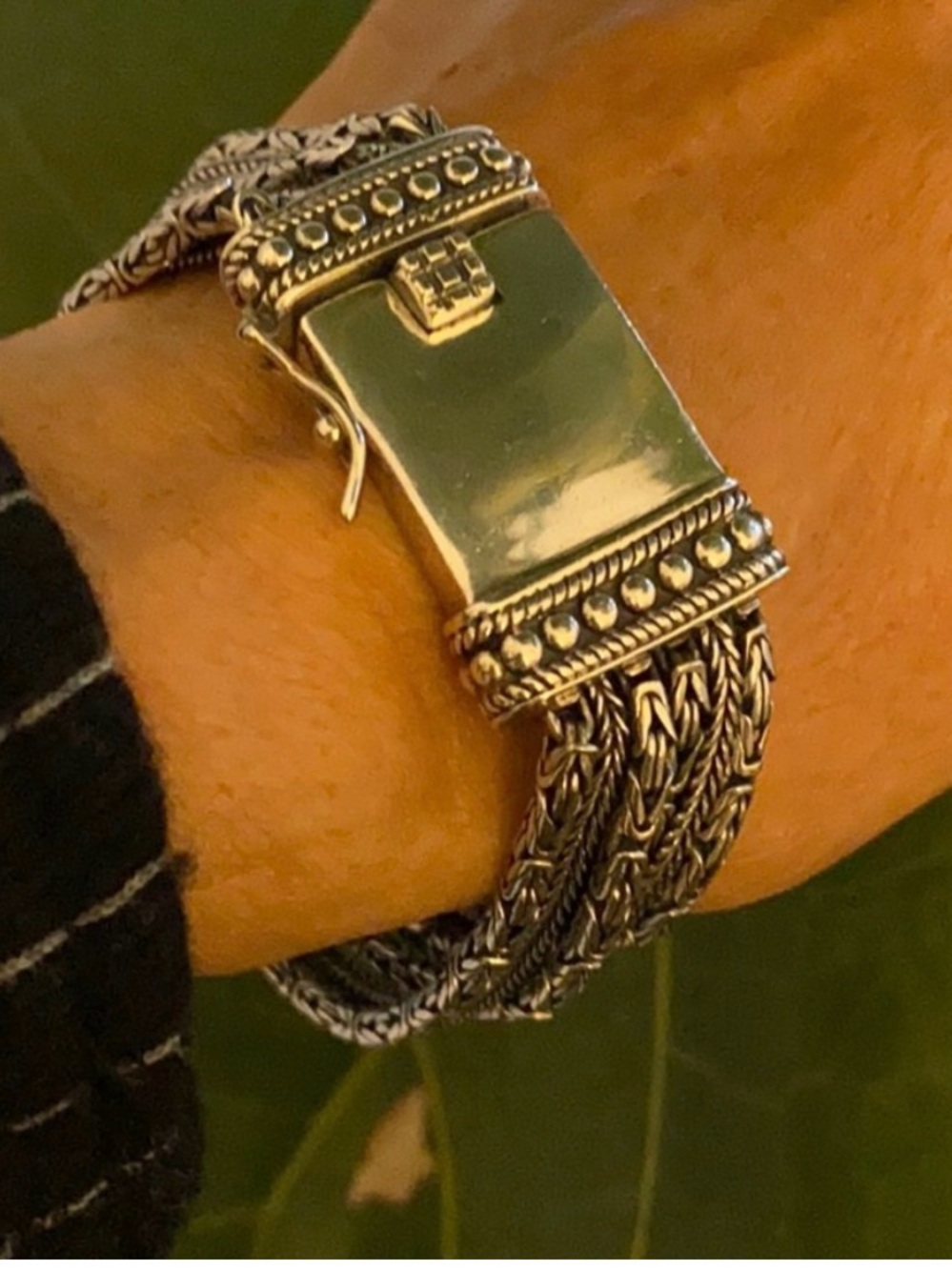 Silpada B1452 Go Gorgeous 6-Strand Sterling Silver Bracelet 64g Retired 925 - Picture 2 of 12